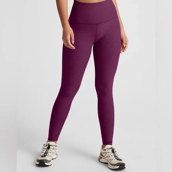 Beyond Yoga Spacedye High Waisted Legging Color Aubergine-Beet Medium - Picture 2 of 13